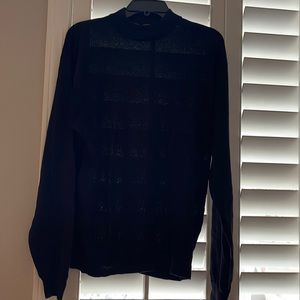 Men’s 6A axis long sleeve, black sweater, medium extremely light, weight, rayon